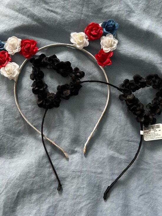 Claire's Other - Set of 2 Floral Kitty Ear Headbands